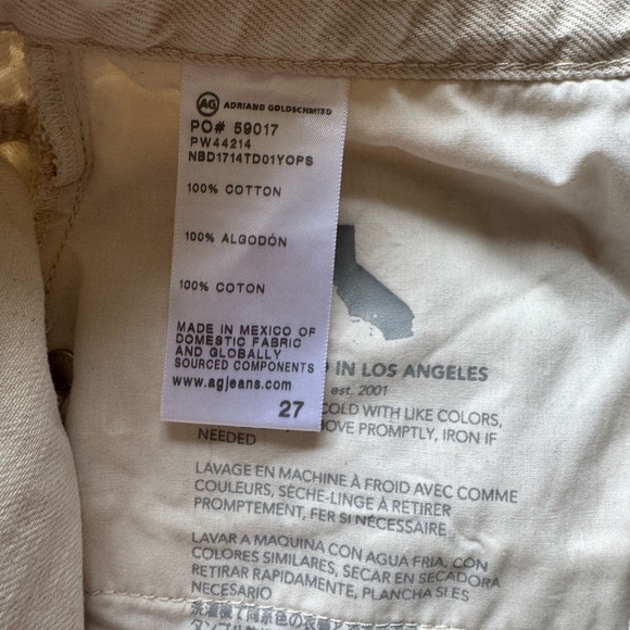 NWT AG Hailey White Cutoff Relaxed Denim Shorts - Picture 12 of 15